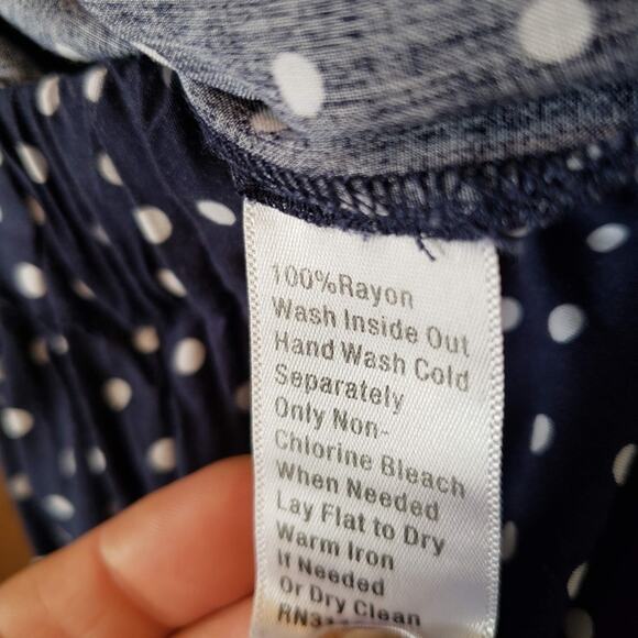 Cynthia Rowley Wide Leg Casual Pants Lounge Loose Fit Navy - S - Picture 9 of 10